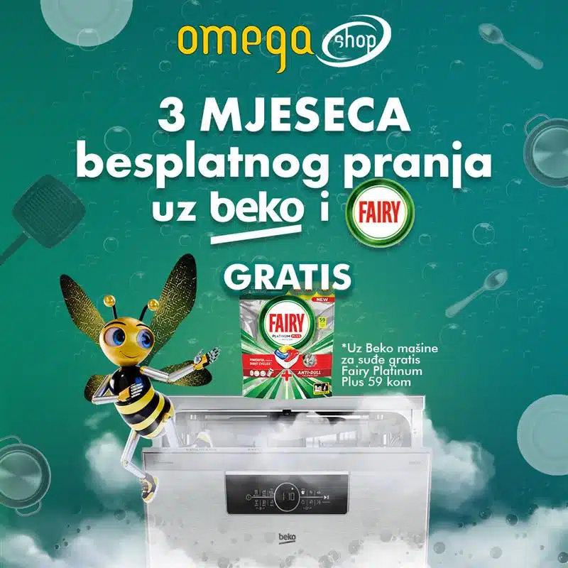 U Omegi traje posebna akcija: Beko mašine za suđe uz 3 mjeseca besplatnog pranja