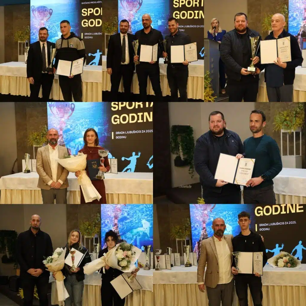 Mali grad velikog sportskog srca: Ljubuški proglasio najbolje sportaše za 2025. godinu