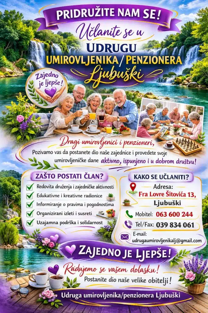 Ljubuški:Druženje umirovljenika ponedjeljkom