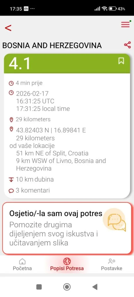 Jak potres zatresao Tomislavgrad i Livno