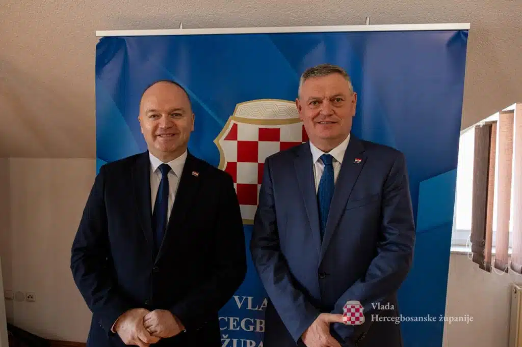 Predsjednik Vlade HBŽ Ivan Vukadin i ministar demografije i useljeništva RH Ivan Šipić razgovarali o suradnji na području demografske politike
