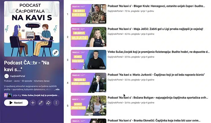 VIDEO | 50 epizoda autentičnih razgovora i važnih tema: ”Na kavi s” kao jedinstveni lokalni podcast