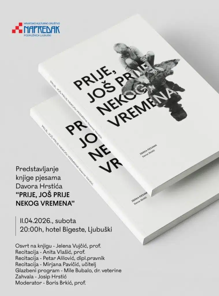 Predstavljanje zbirke pjesama Davora Hrstića u Ljubuškom