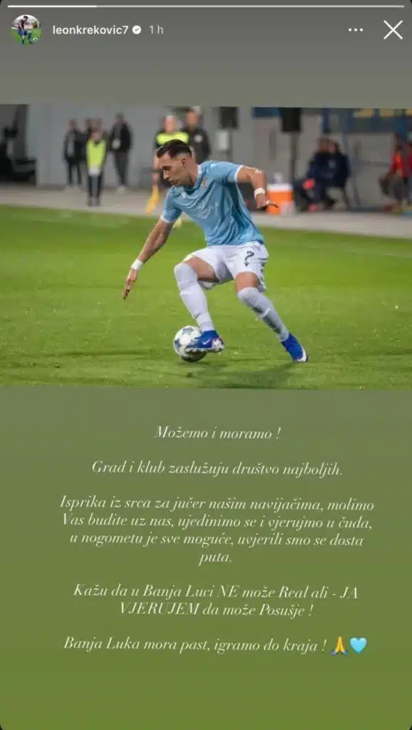 Leon Kreković se ispričao navijačima