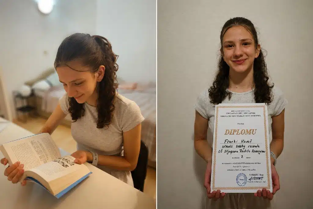 Mala škola, veliki uspjeh: Franka Kovač iz OŠ Stjepana Radića Prisoje osvojila sjajno drugo mjesto na županijskom natjecanju iz matematike