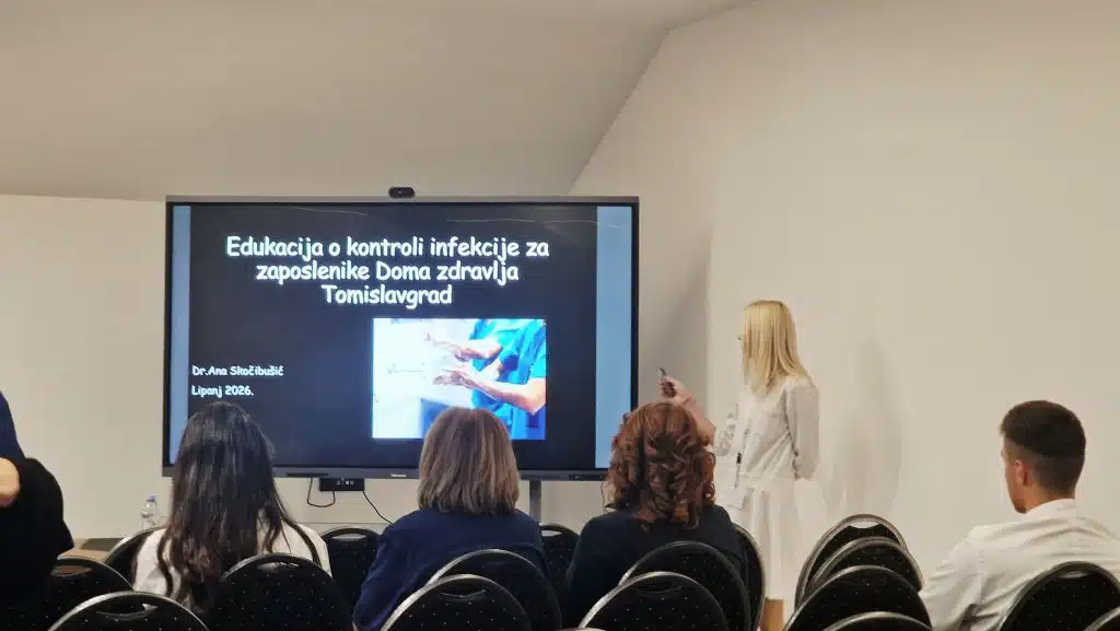Za djelatnike Doma zdravlja Tomislavgrad održana edukacija na temu “Kontrola infekcije“