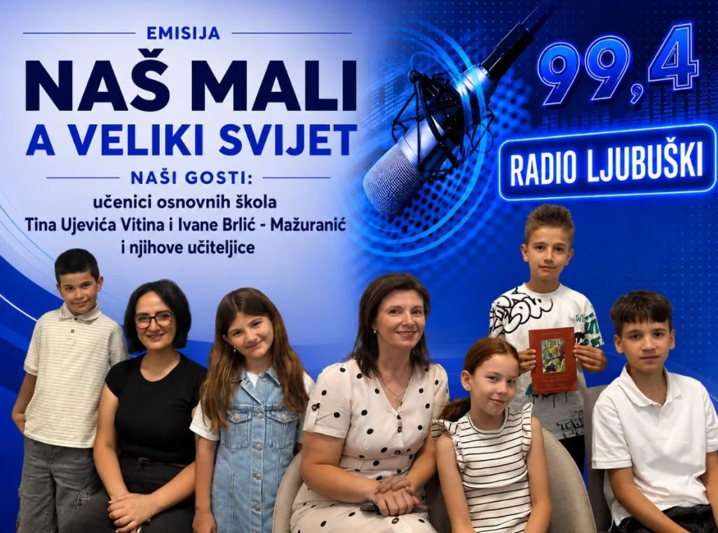 U emisiji „Naš mali, a veliki svijet“ gostovali su učenici OŠ Tina Ujevića Vitina i OŠ Ivane Brlić-Mažuranić Gračine