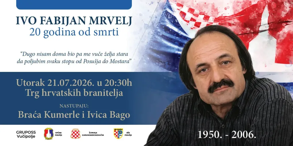 Večer sjećanja na Ivu Fabijana Mrvelja u sklopu Posuškog lita