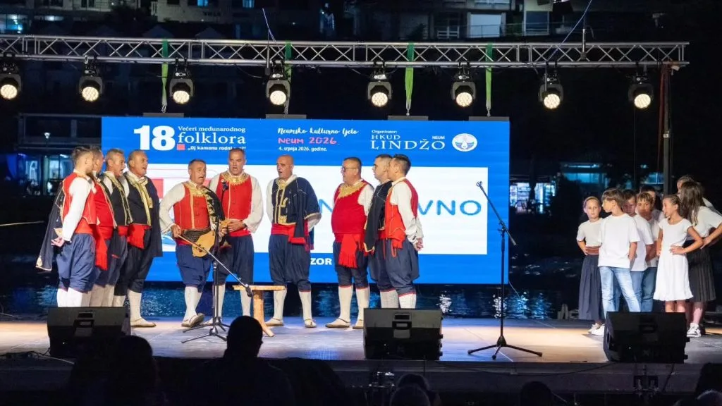 Pjevačka skupina Hrvatskog kulturno-umjetničkog društvo Lindžo Neum osvojila 2.nagradu žirija na 18. festivalu izvorne pučke pjesme „Etno festival“2026 u Benkovcu