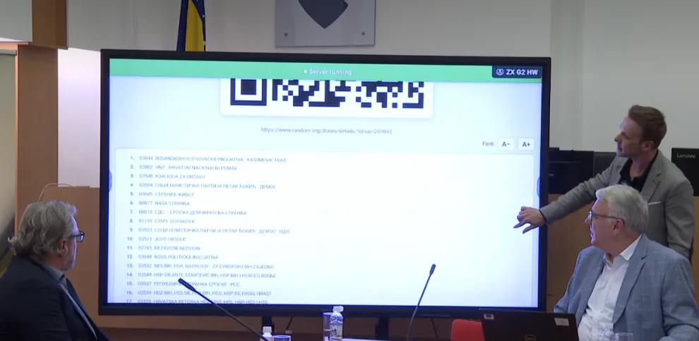 SIP BiH utvrdio redoslijed stranaka na glasačkim listićima