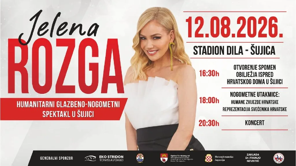Od nogometnih legendi do Jelene Rozge: Šujica priprema dan ispunjen sportom, glazbom i humanosti