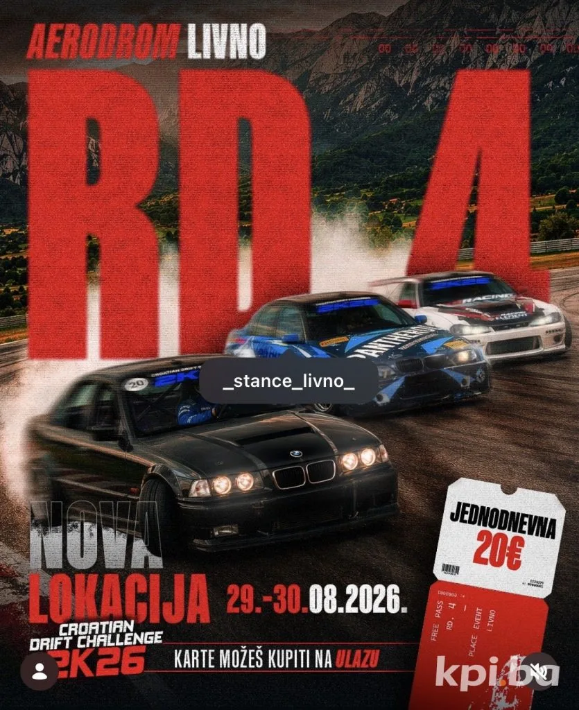 Croatian Drift Challenge prvi put u BiH: Livno ovog vikenda postaje centar drift spektakla