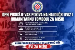 Društvo prijatelja Hajduka Posušje organizira kviz i tombolu „Svi za Mišu!“