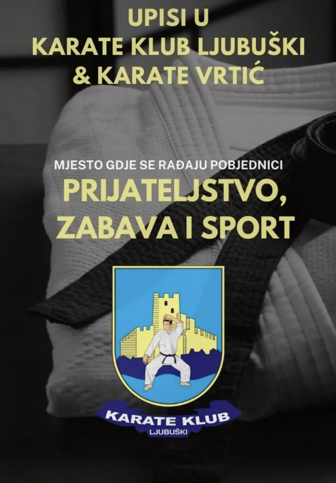 Karate klub Ljubuški upisuje nove članove