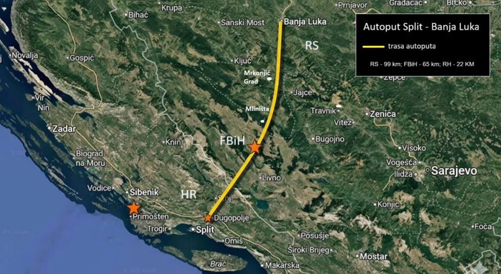 Veliki korak ka autoputu Banja Luka – Livno – Split: Usvojen plan za prvu dionicu od 44 kilometra