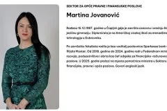 Vlada FBiH ovlastila Čapljinku Martinu Jovanović za obavljanje poslova iz nadležnosti ministarstva Vojina Mijatovića