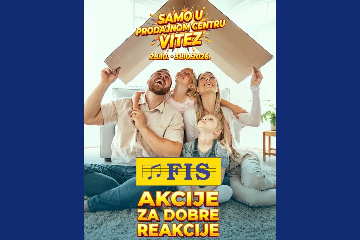 Velika FIS akcija: Popusti do 20% na namještaj, bijelu tehniku, odjeću, igračke i brojne proizvode za dom!